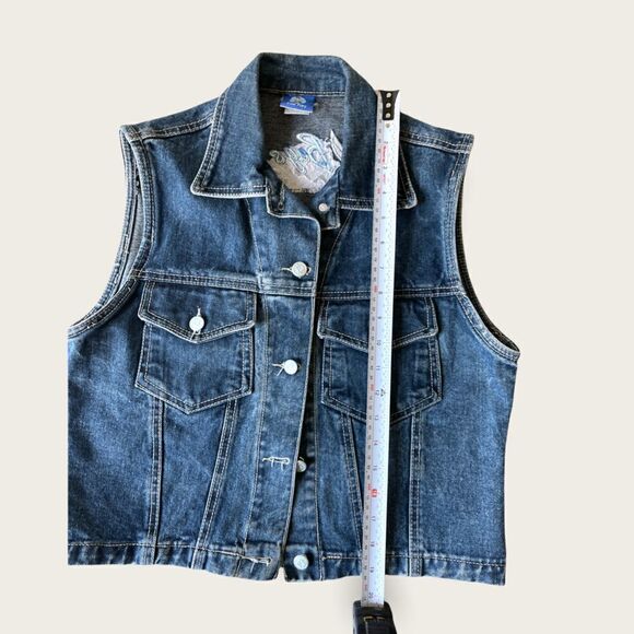 Bugs Bunny Sleeveless Denim Jacket, Size M - Blue Jeans - Picture 7 of 8